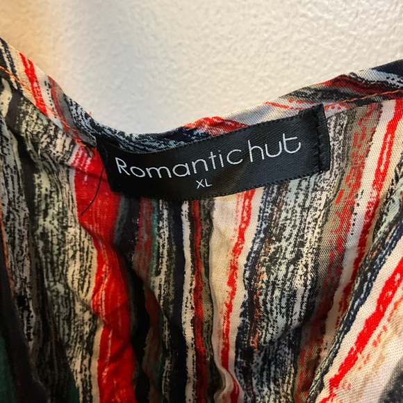 🐝 NWOT Romantic Hut Spaghetti Straps V-Neck Elastic Waist Pleated Sundress XL - Picture 8 of 12